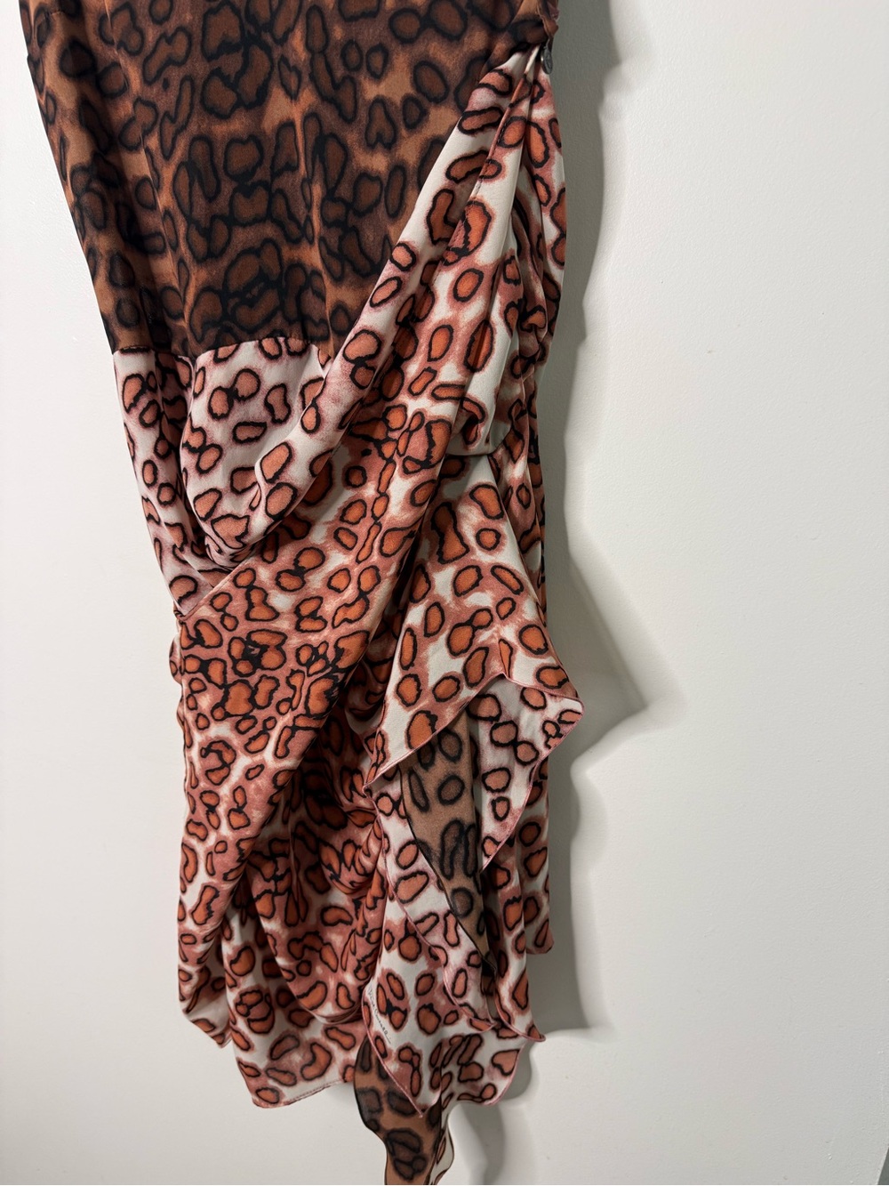 Just Cavalli Leopard Print Ruffle Mini Dress Animal Print Y2K Designer - Picture 7 of 8